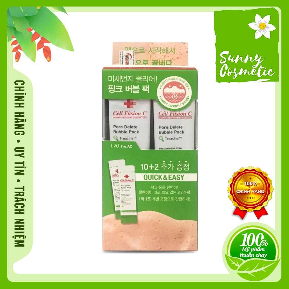 [Hàng Chính Hãng] Mặt nạ sủi bọt thải độc Cell Fusion C Pore Delete Bubble Mask 5ml