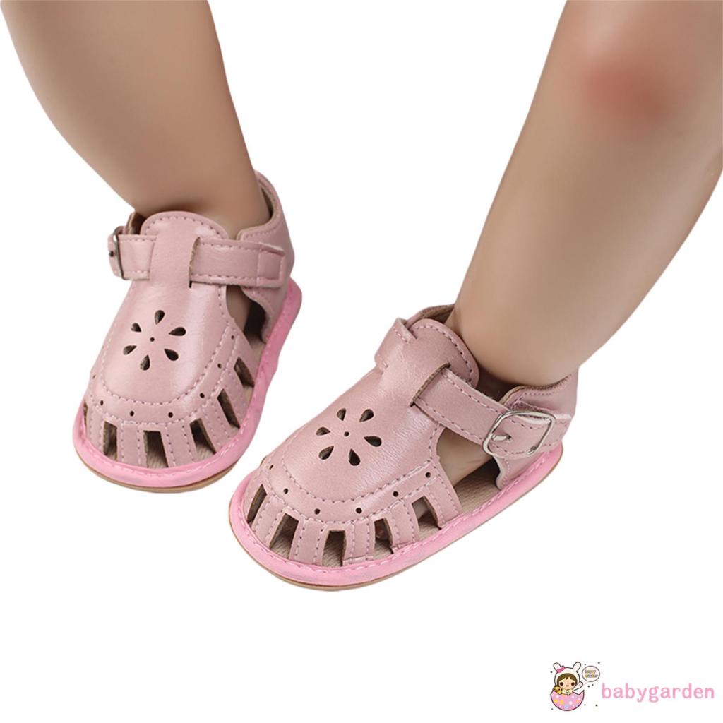 Babygarden-Xăng đan Đế Mềm Chống Trượt Màu Trơn Thời Trang Mùa Hè Cho Bé