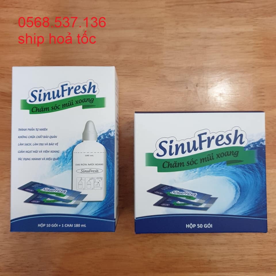 SINUFRESH CÁT LINH HỘP 50 GÓI MUỐI RỬA MŨI XOANG