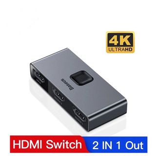 Thiết bị chia cổng hdmi 2 chiều hỗ trợ 4k ultrahd chính hãng baseus matrix hdmi switcher