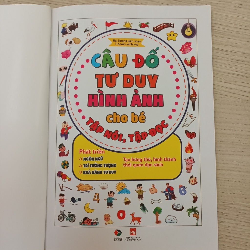 Sách - Câu Đố tư duy hình ảnh cho bé tập nói, tập đọc