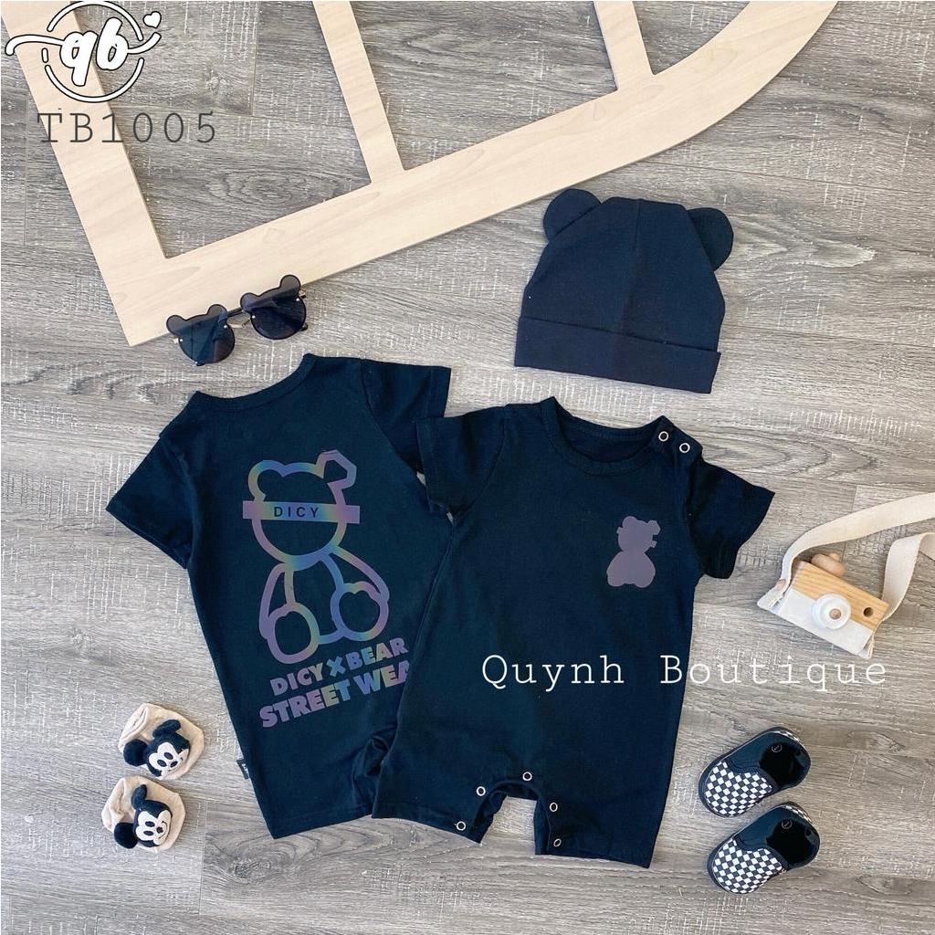 Quần áo trẻ em  [ QUỲNH BOUTIQUE ] body xinh ngực gấu cho bé yêu