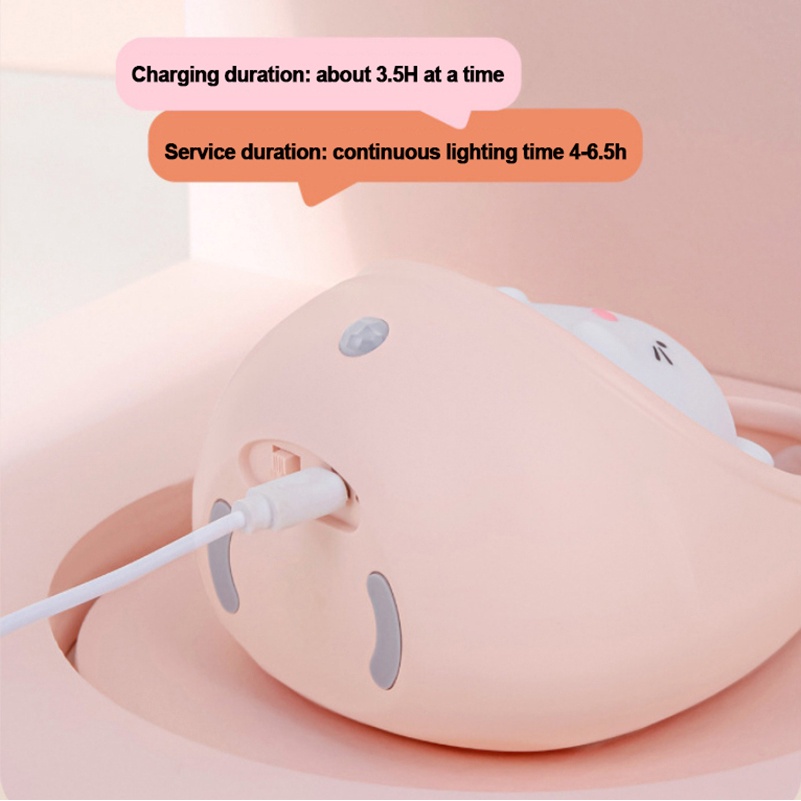 Đèn LED Cảm Biến Chuyển Động Hình Động Vật Dễ Thương Sạc USB Tiết Kiệm Năng Lượng Bảo Vệ Mắt Cho Phòng Ngủ Trẻ Em