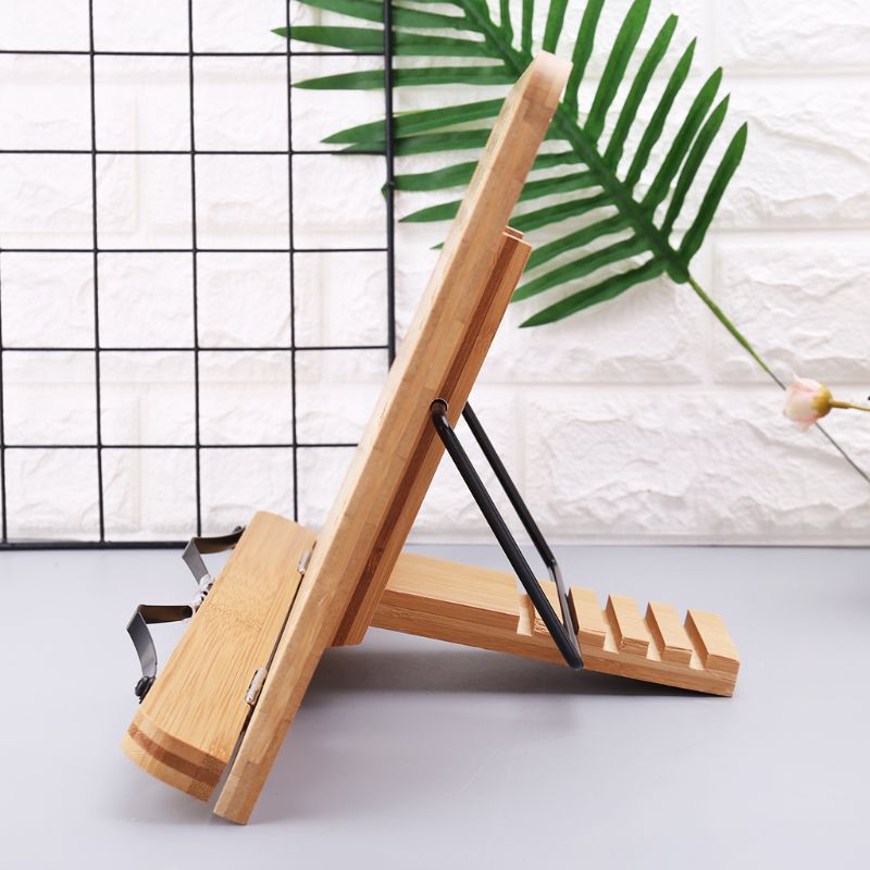 Kẹp Giữ Sách Bằng Tre Có Thể Điều Chỉnh Tiện Lợi
