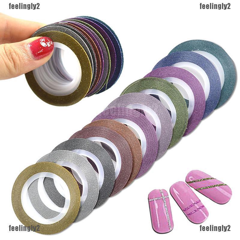 [Hàng mới về] 12 Cuộn băng keo 1mm dùng trang trí móng tay