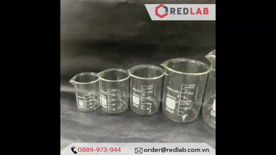 Cốc đốt thủy tinh thí nghiệm chịu nhiệt có mỏ 50-100-250-500-1000ml đa dạng thể tích | Giá tốt | BigBuy360 - bigbuy360.vn