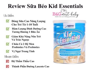 (Date 2025) Sữa Kid Essentials Úc hộp 850g