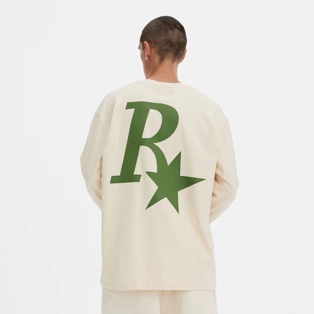 Áo Thun Tay Dài Cổ Tròn Dáng Rộng Phong Cách Retro Mỹ Thời Trang Xuân Thu Cho Nam Và Nữ