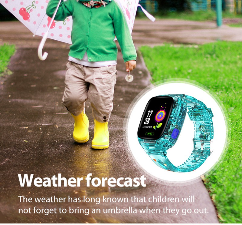Đồng hồ đeo tay thông minh Y91 trong suốt chống nổ chống nước hỗ trợ kết nối wifi định vị GPS gọi điện dành cho trẻ em