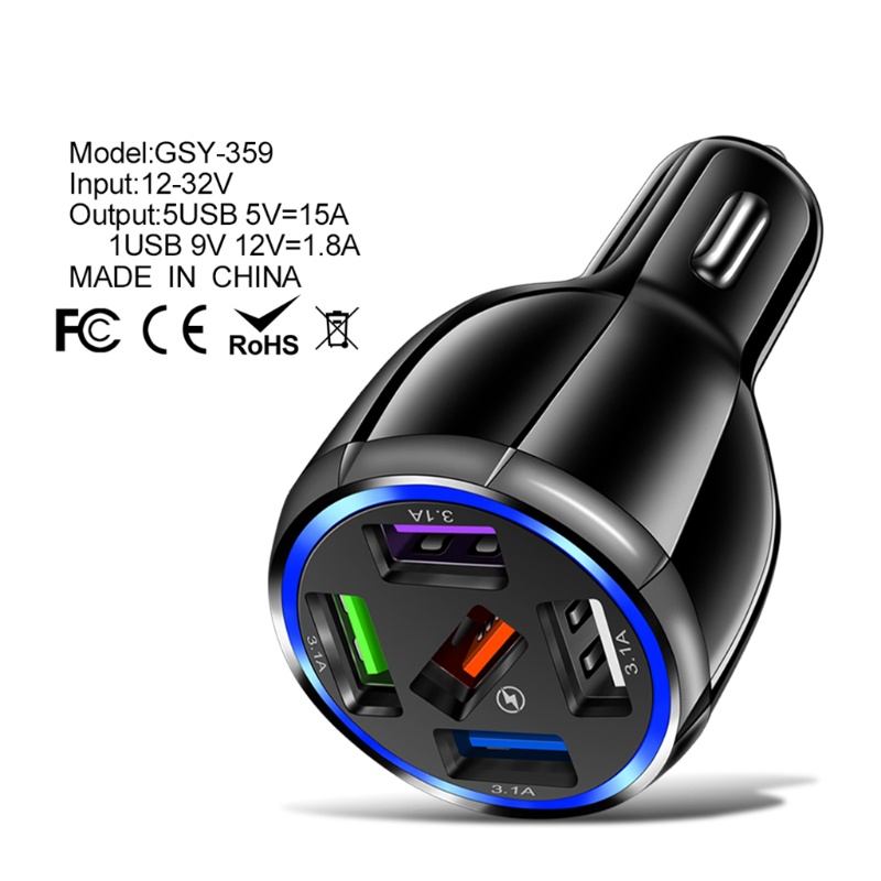 Củ sạc trên ô tô nhiều cổng USB thích hợp cho điện thoại máy tính bảng Apple