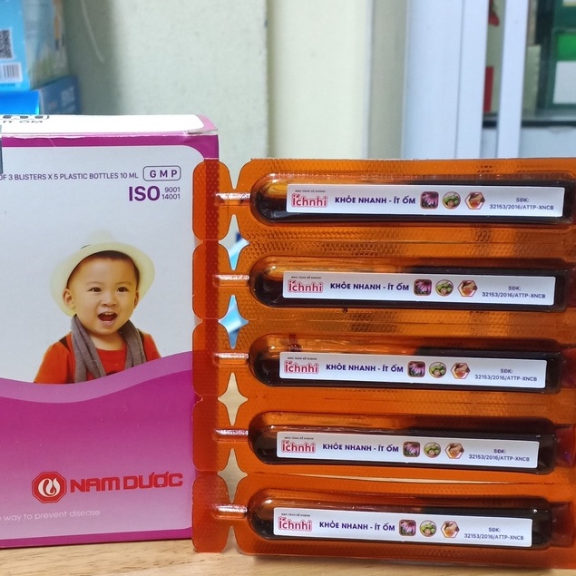 Siro tăng đề kháng Ích Nhi bé khỏe nhanh ít ốm - Hộp 15 ống