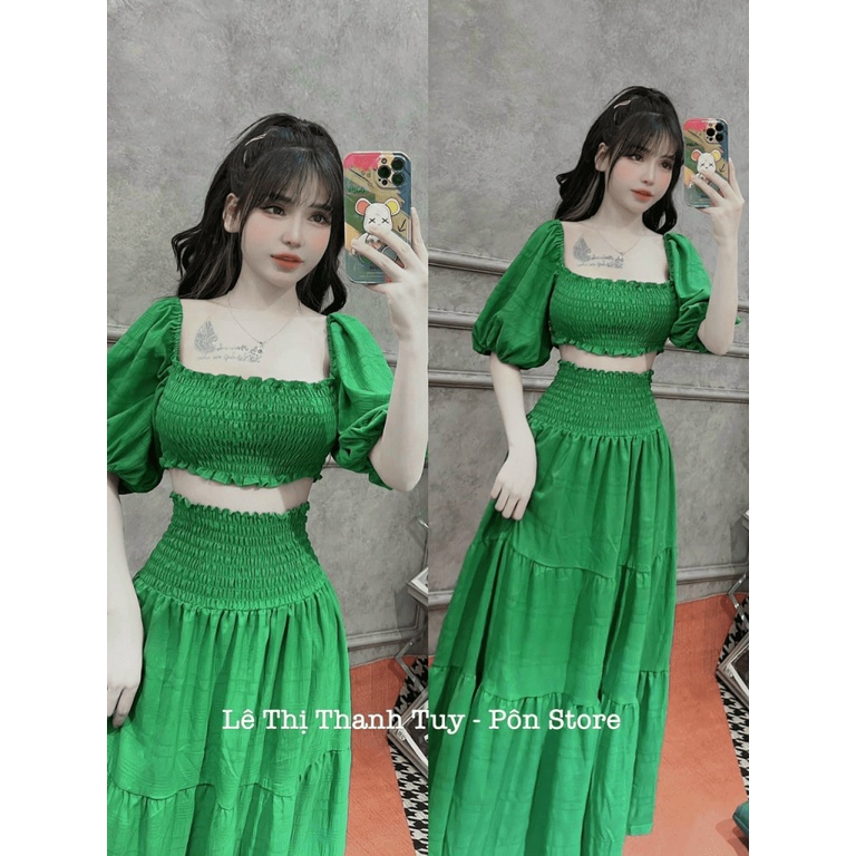 SET VÁY THUN XỐP SIÊU SEXY CHO CHỊ EM CHÁY PHỐ UP Shop Valentina
