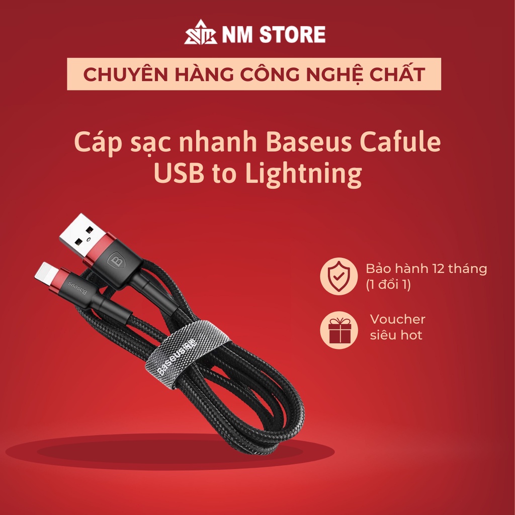 Cáp sạc nhanh Baseus cafule USB truyền dữ liệu tốc độ cao,cáp bọc dù siêu bền,sạc nhanh