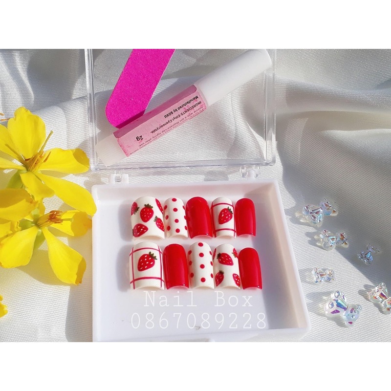 NAILBOX - móng up thiết kế - quả dâu