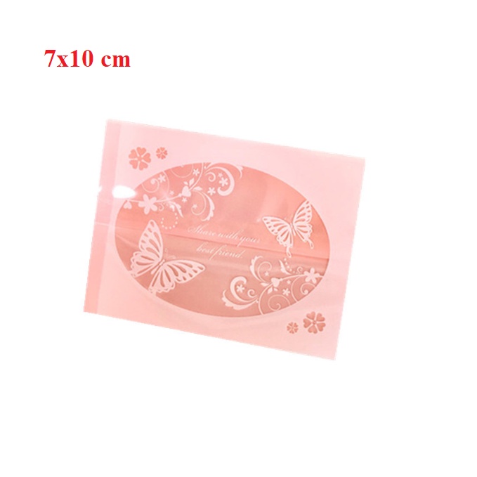 Túi hàn miệng hình bướm mèo con 7x10 cm