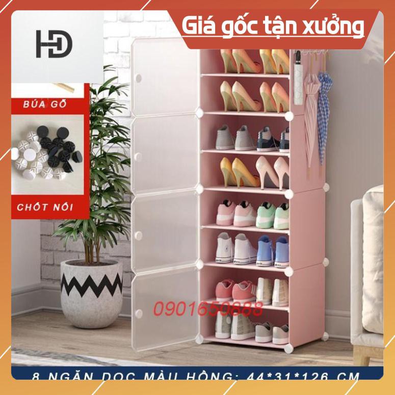 [RẺ VÔ ĐỊCH - TỦ GIÀY 6-8 NGĂN] Tủ nhựa đựng giày lắp ghép - Kệ để giày đa năng