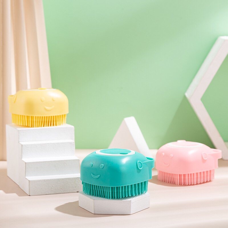Bông tắm silicon tạo bọt, massgae có ngăn chứa sữa tắm