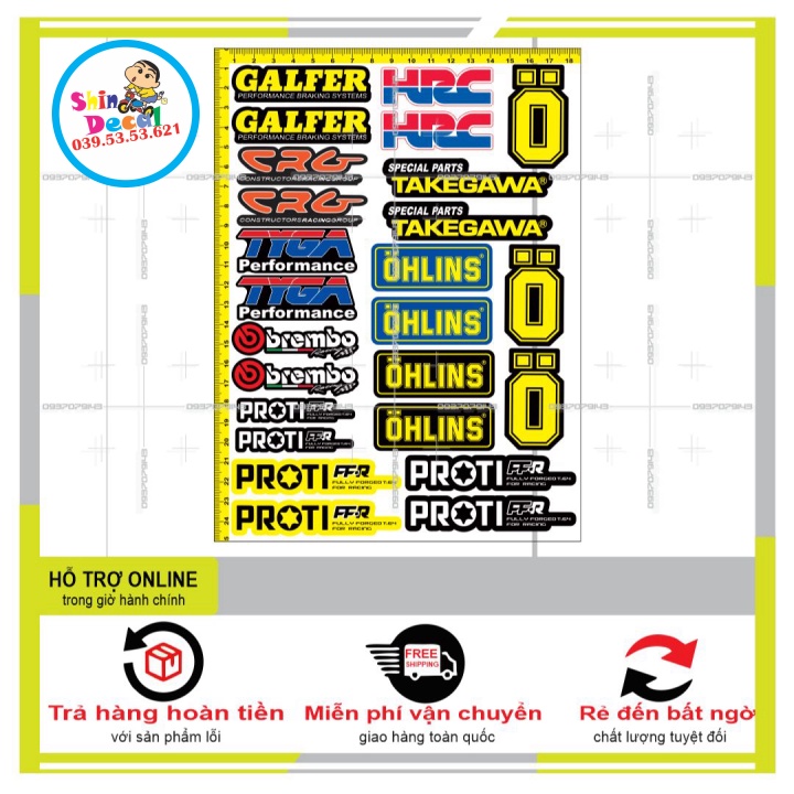 LOGO STICKER DÁN XE MÁY L 13 - SHINDECAL2