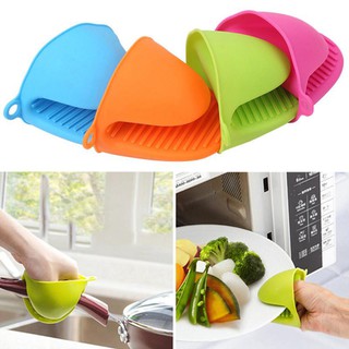 Chống bỏng Silicon Nhà Bếp Cách Nhiệt Nồi Nhiệt Kẹp Lò Vi Sóng Nướng Găng Tay Đĩa Nóng Kẹp