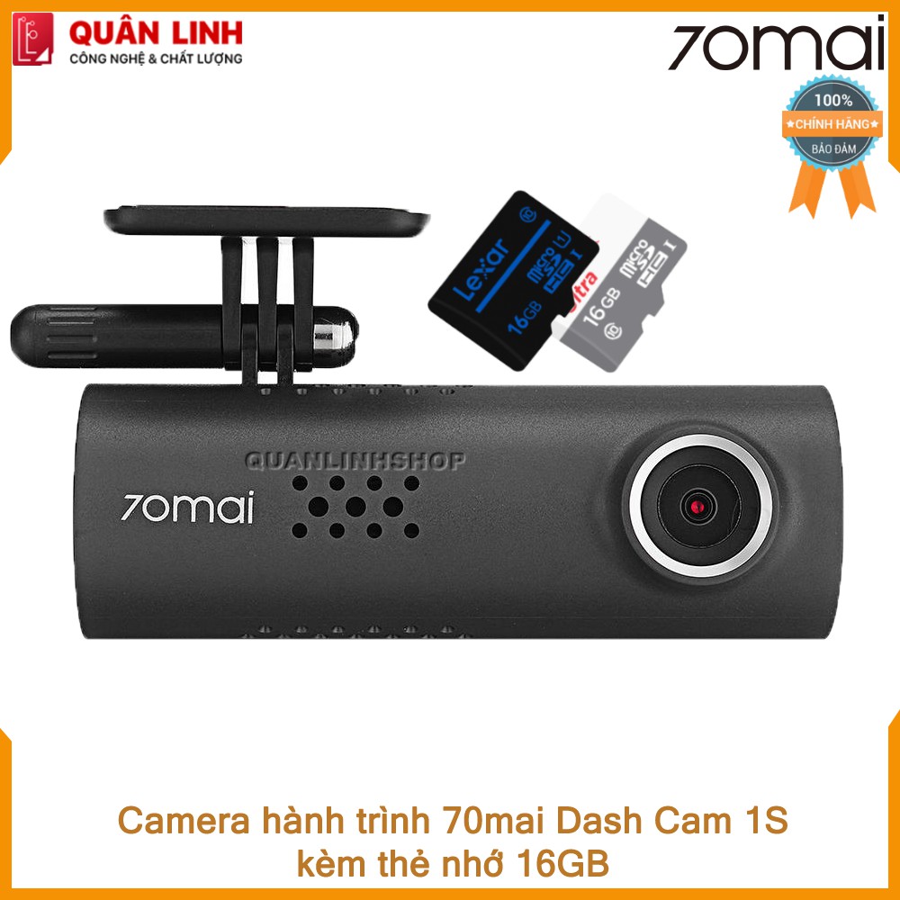 Camera hành trình Xiaomi 70mai Dash Cam kèm thẻ 16GB