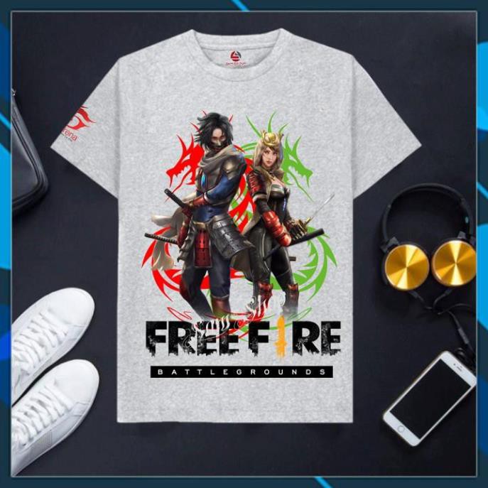 Áo Free Frie cotton màu ghi xám chất cực đẹp - Samurai