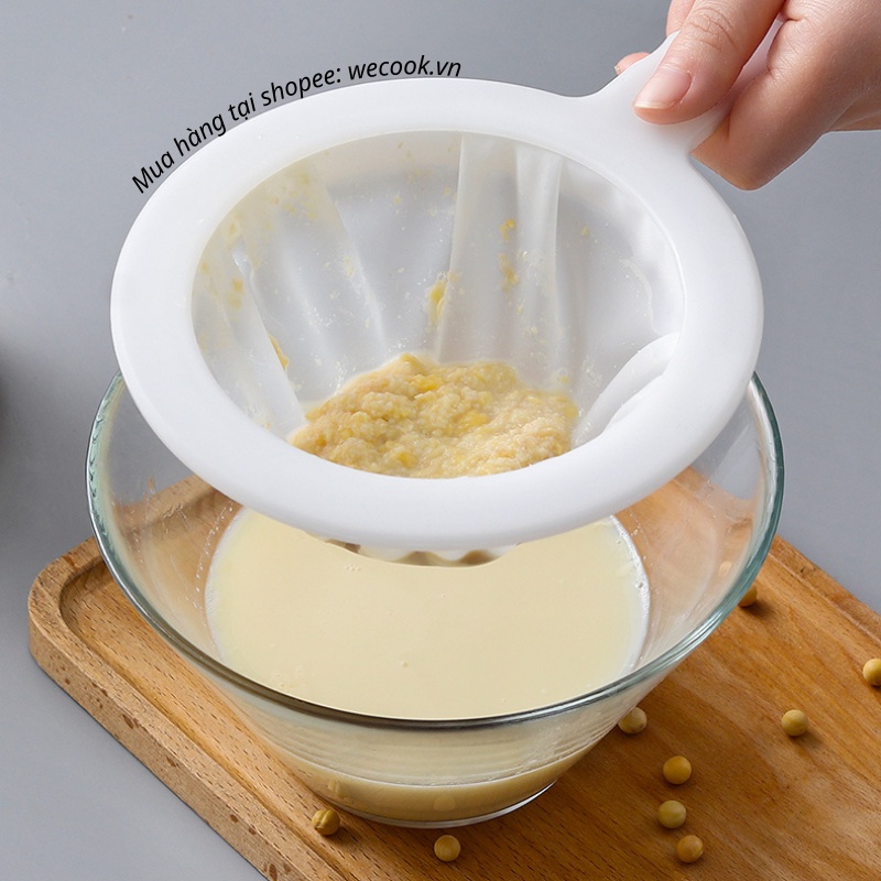 Rây lọc sữa hạt lọc đậu nành chuyên dụng cao cấp WeCook - Túi vải lọc sữa mắt lưới siêu mịn