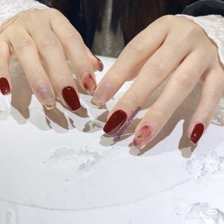 [ Mã NHYG giảm 15k đơn 0₫] [ NAIL BOX ] Nailbox móng thiết kế có làm theo yêu cầu - mẫu đỏ loang