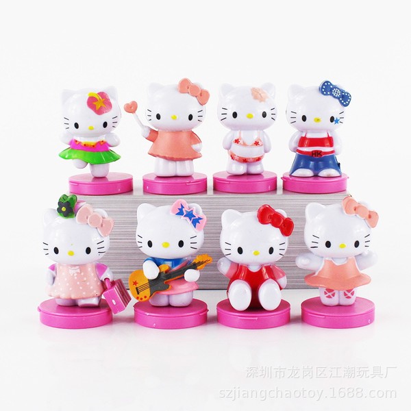 [SIÊU RẺ❤️] – Bộ Hello Kitti (8 Món) - Trang trí bánh sinh nhât bánh kem