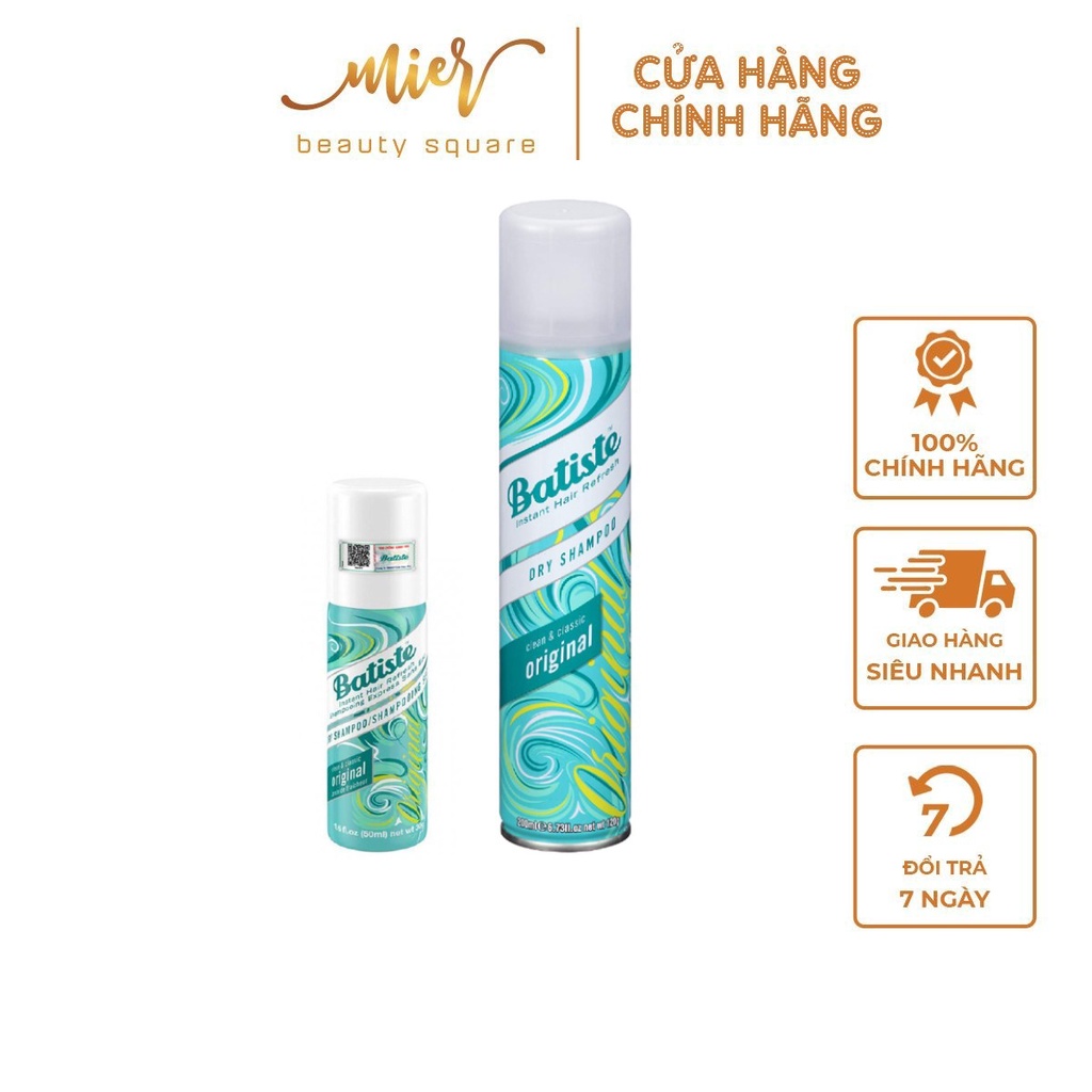 Dầu gội khô Batiste Original Dry Shampoo - Hương cổ điển