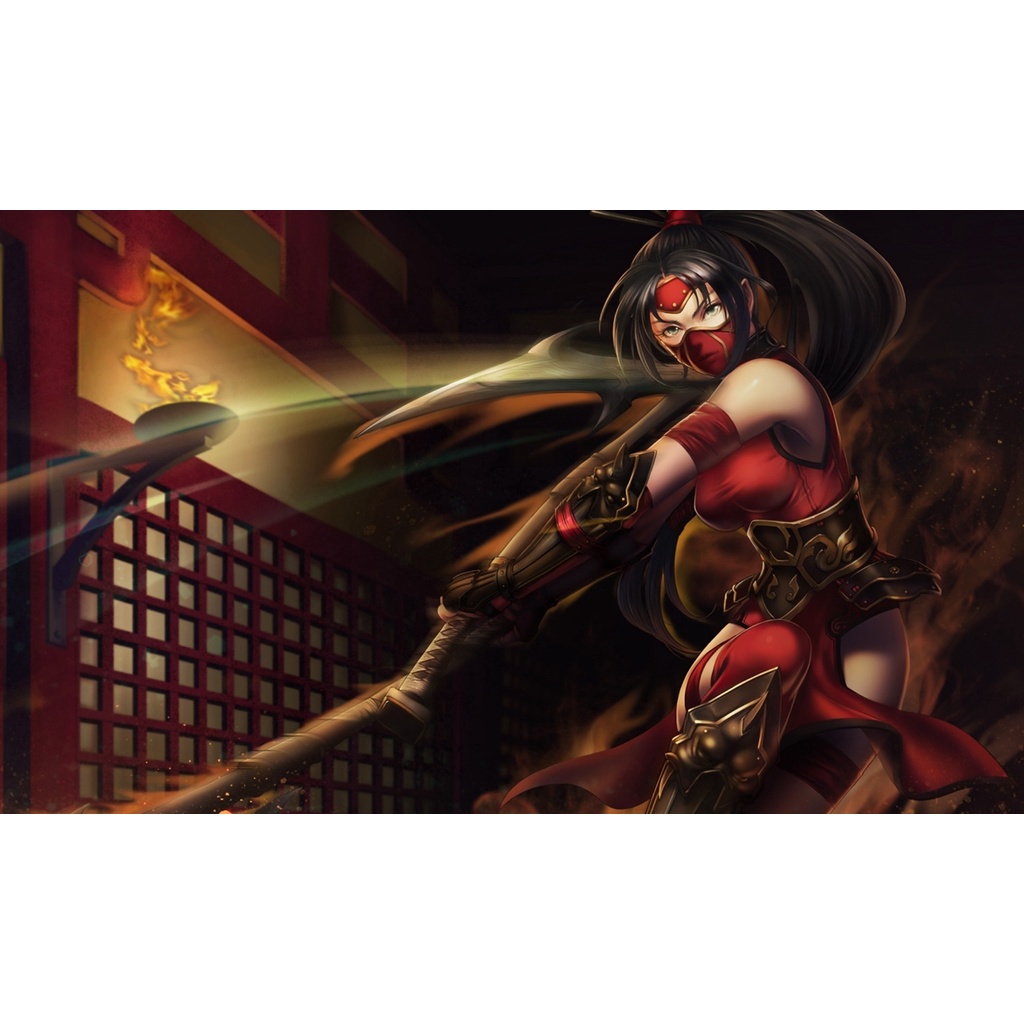 Poster A3, A4, A5 dán tường League of Legends, decal trang trí có keo AKALI - Mẫu 2, nhận in theo yêu cầu