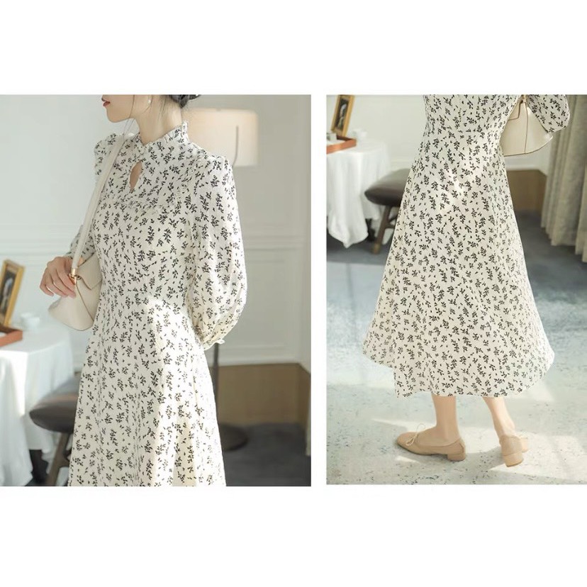 SẴN - Váy hoa nhí cổ tàu vintage quảng châu sang chảnh - Dorita Boutique | BigBuy360 - bigbuy360.vn