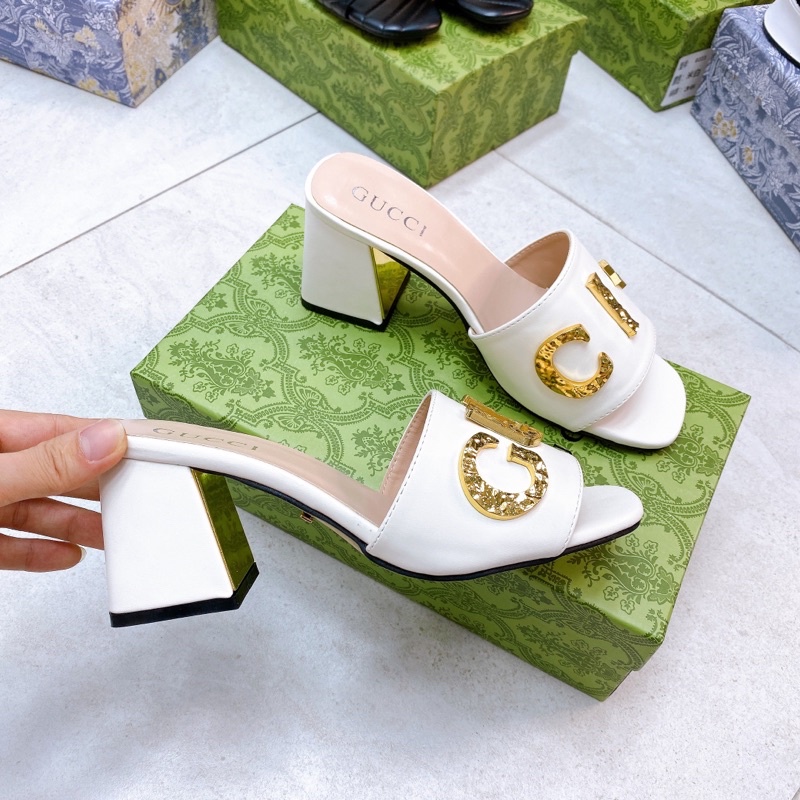 Guốc Gucci Trắng Đen Khoá Sao Full Size 35-39  -  By Anh Dinh Phuong