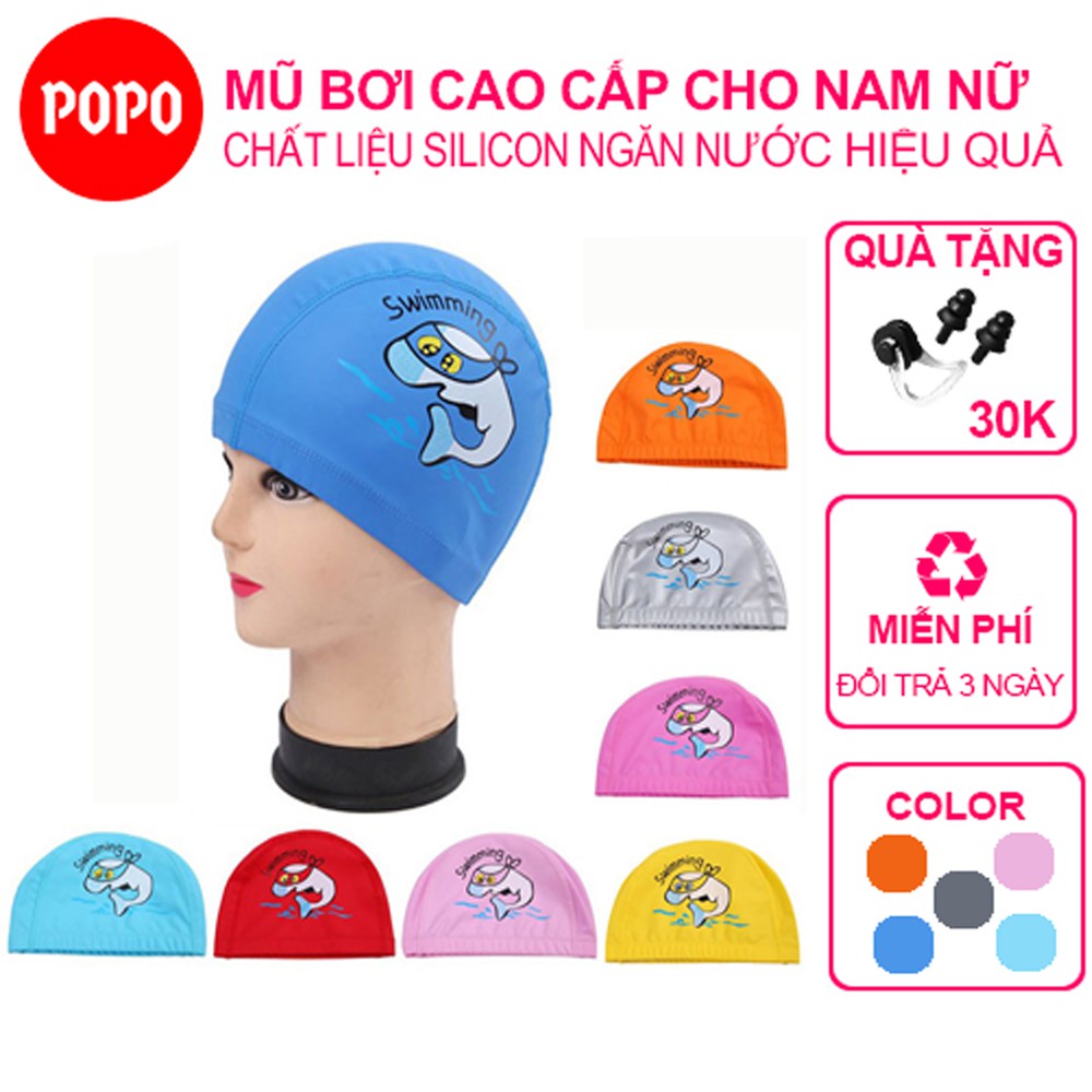 Mũ bơi trẻ em ngộ nghĩnh chất liệu an toàn mang đếm cảm giác mềm mại khi đội cho bé POPO Collection