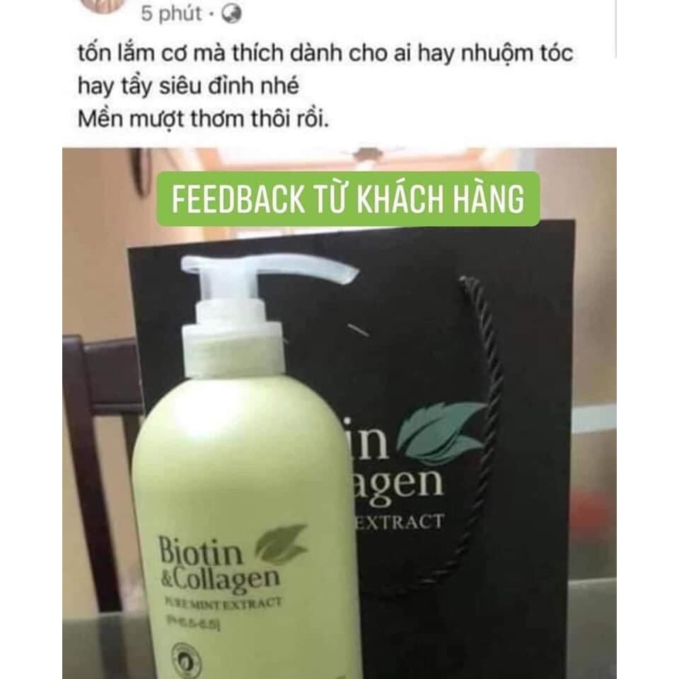 Dầu Gội Xả Biotin Collagen [Trắng] Giúp Phục Hồi Chống Rụng Tóc 1000ml