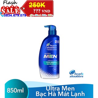 Dầu gội head & shoulders men bạc hà mát lạnh - chai 850ml