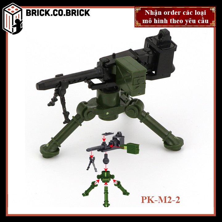 Phụ kiện MOC Army- Vũ Khí Vỉ Súng - Đồ chơi lắp ráp minifig và non-lego trang trí quân đội - PKM2-2