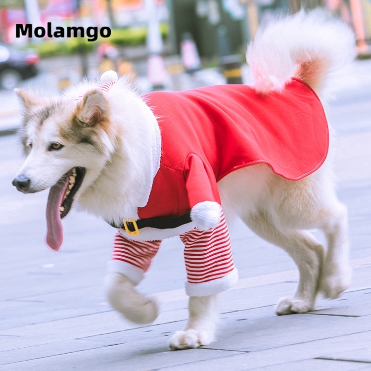Áo sweater Molamgo tay dài trang phục giáng sinh dễ thương cho thú cưng