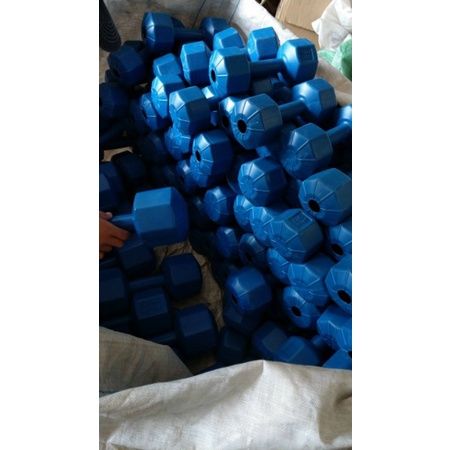 TẠ NHỰA 10KG HÌNH BÁT GIÁC NHỒI SẴN