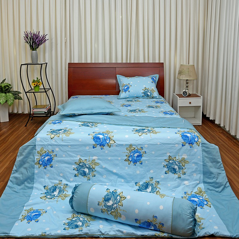 Bộ Chăn Drap Gối Cao Cấp Phối Selena Thắng Lợi TM 1411 (T12-20)