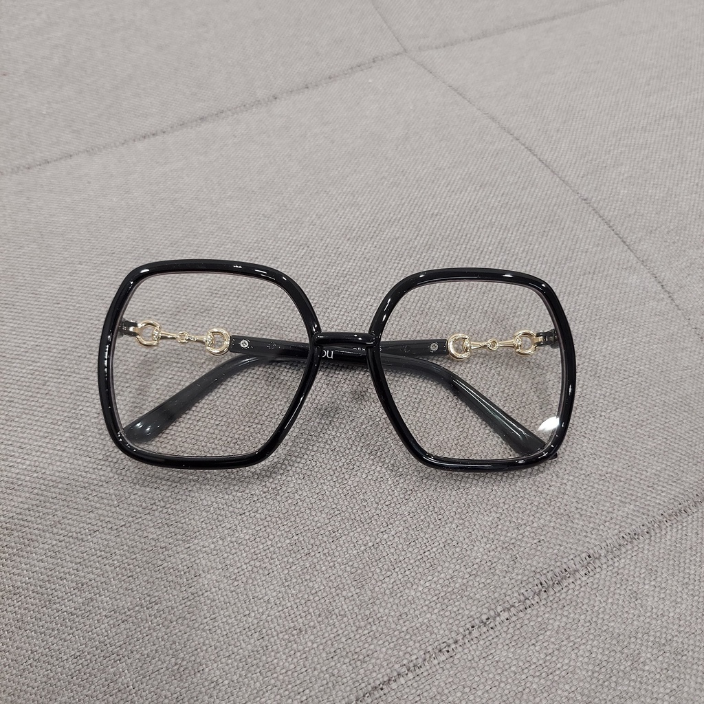 Kính Trắng Bản To Gọng Đen Thời Trang Cidu Mk23
