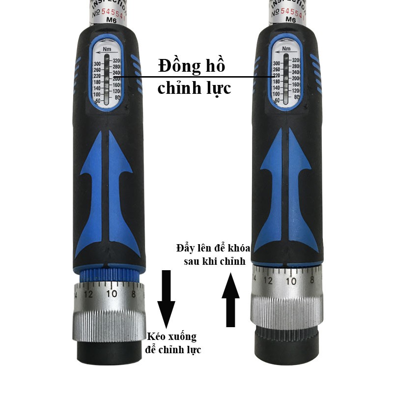 Cần Siết Chỉnh Lực 1/2 Có Đồng Hồ (60 - 320Nm) LICOTA - AQW-N4320V