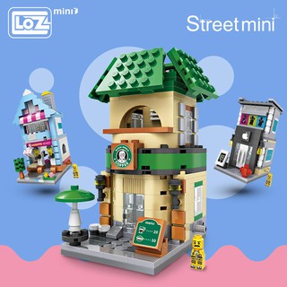 Loz Bộ Đồ Chơi Lắp Ráp Mô Hình Đường Phố Mini 1601-1608