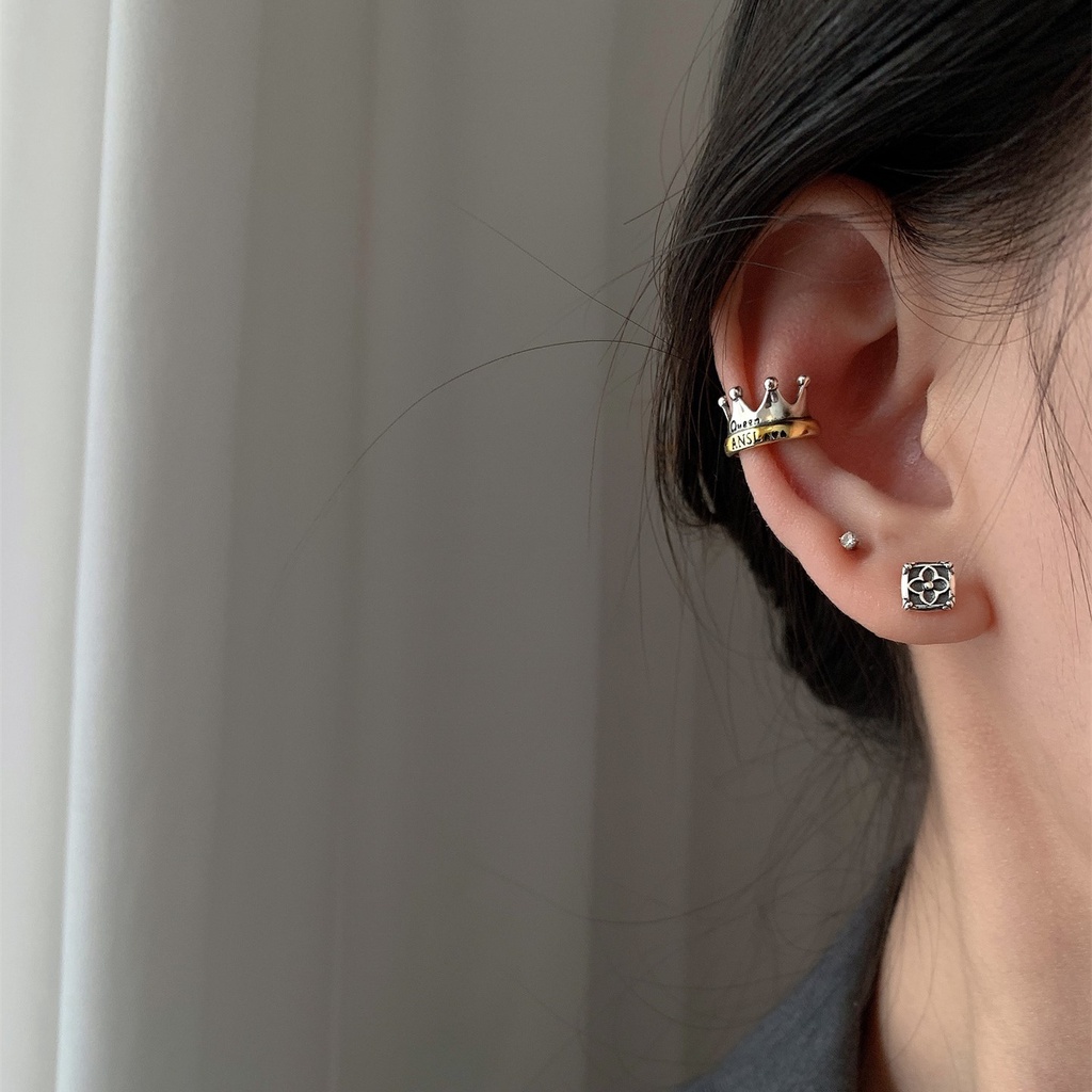 Bông Tai Mạ BạC 925 HìNh Vương MiệN ThờI Trang