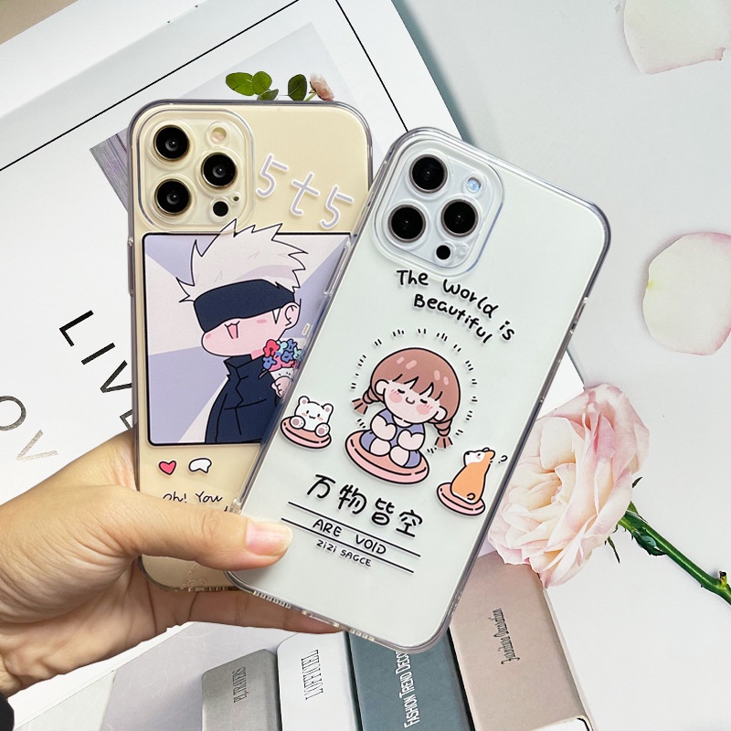 Ốp điện thoại họa tiết Jujutsu Kaisen Satoru Gojo cho Iphone 5 5s 5c Se 6 6s 7 8 11 12 Plus Mini X Xs Xr Pro Max