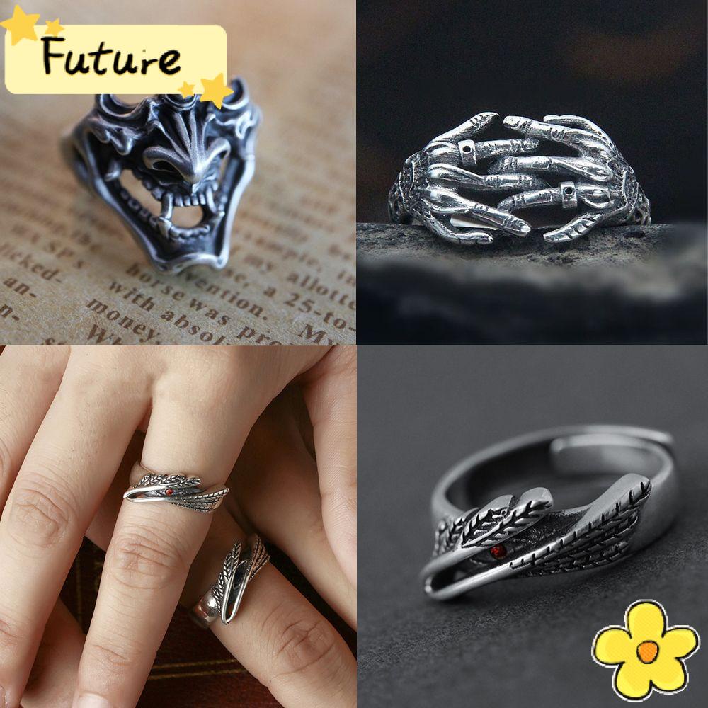 FUTURE Girl Presents|Plated Women Gothic Rings Demon Rings|Jewelry Party Fashion Minimalist Open Eternity