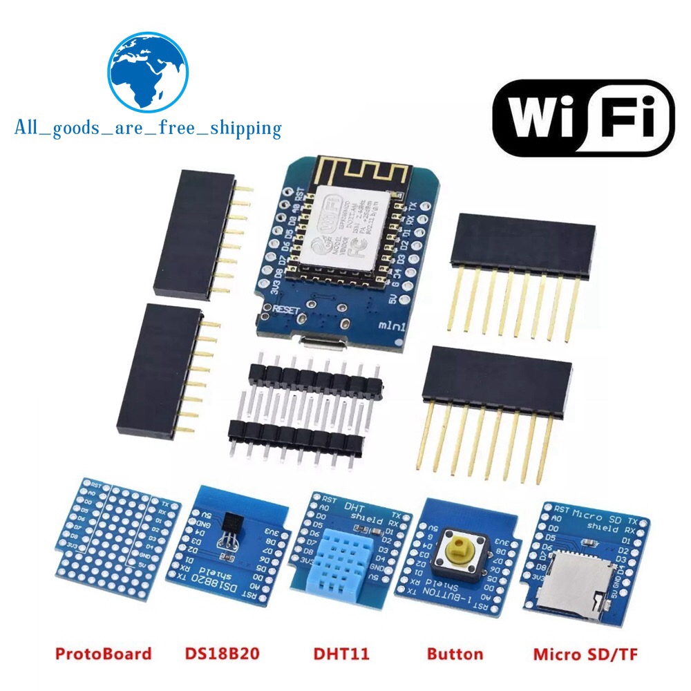 Mô-đun mini WeMos D1 ESP8266 ESP-12 ESP12 phát triển WiFi Micro USB 3.3V dựa trên pin kỹ thuật số ESP-8266EX 11