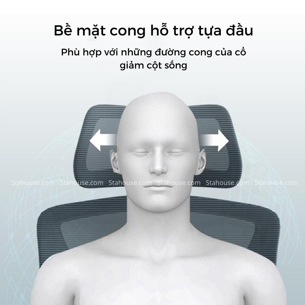 Ghế Công Thái Học Văn Phòng Ngả Lưng Thư Giãn, Nệm Bọc Mút Xốp Cao Cấp Stahouse Official Chair HN GVP J098