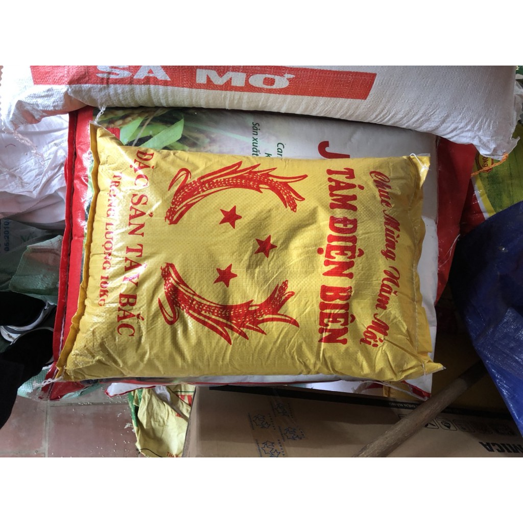 Gạo Tám Điện Biên Đóng Bao 10kg- Vỏ Vàng
