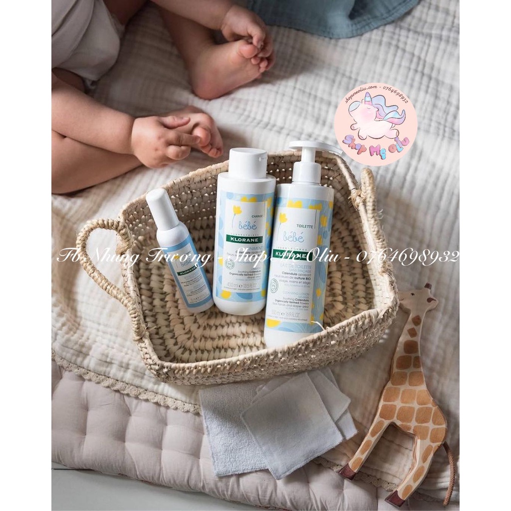 Kem Klorane Liniment vệ sinh mông, ngừa hăm, dưỡng ẩm cho bé 400ml date 05/2025