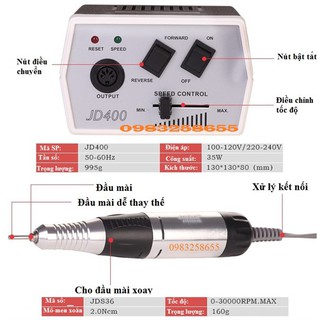 Máy Mài Nail JD400 - Đen